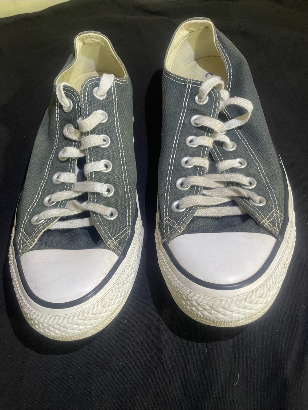 Converse Low-Top Kids Sneakers in Dark Gray with White Accents